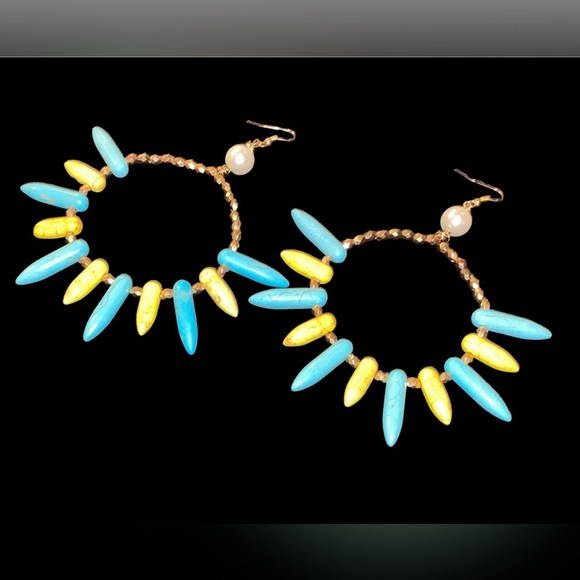 Spiked Dangle Hoops - Picture 4 of 4